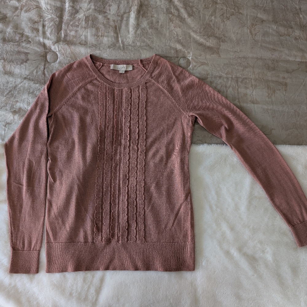 Loft Dusty Rose Sweater